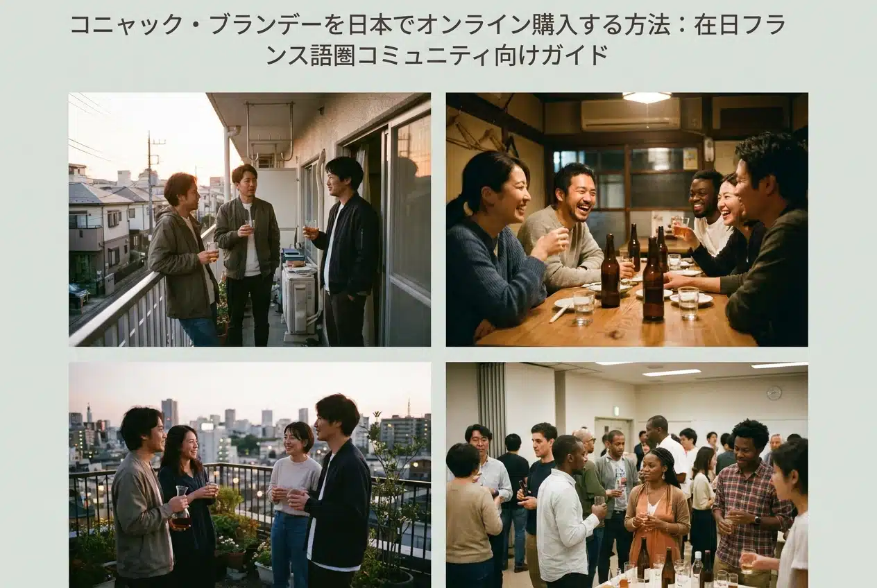Professional header image for step-by-step guide: コニャック・ブランデーを日本でオンライン購入する方法：在日フランス語圏コミュニティ向けガイド